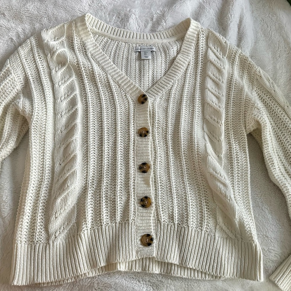 Cupcakes and Cashmere Button Sweater